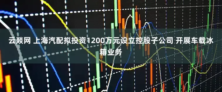 云燚网 上海汽配拟投资1200万元设立控股子公司 开展车载冰箱业务
